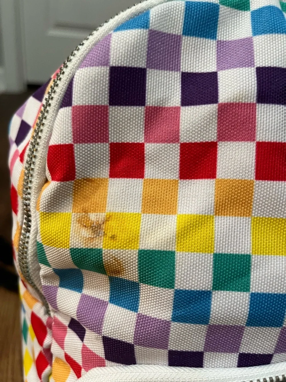 VANS‎ OFF The WALL Womens Mini Backpack Rainbow Multicolor Checkered Canvas